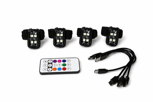 LED Calisthenics Light Kit – (Black) Wireless RGB Underglow Lights for Calisthenics & Gym Bars