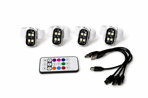 LED Calisthenics Light Kit – (White) Wireless RGB Underglow Lights for Calisthenics & Gym Bars